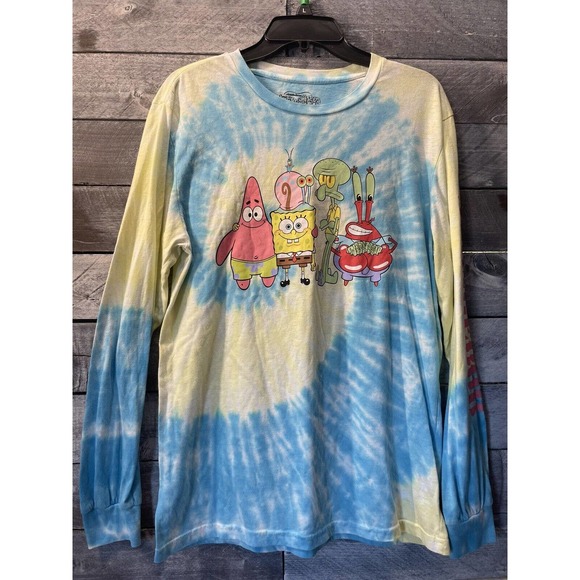 Nickelodeon SpongeBob SquarePants Long Sleeve Tie Dye Size‎ M - Picture 1 of 5